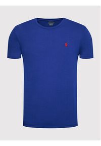 Polo Ralph Lauren T-Shirt 710671438144 Granatowy Slim Fit. Typ kołnierza: polo. Kolor: niebieski. Materiał: bawełna