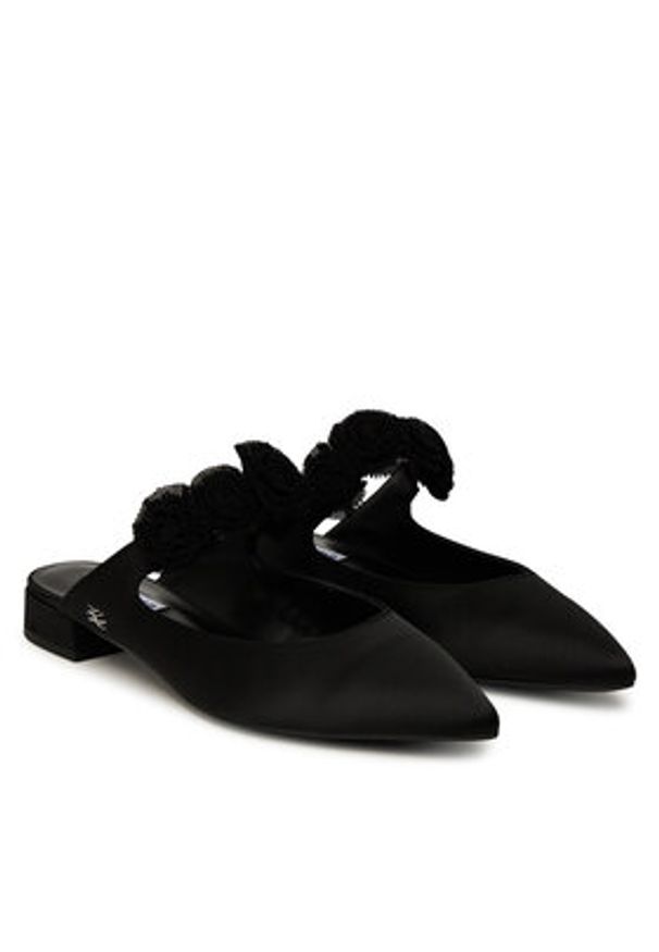 Karl Lagerfeld - KARL LAGERFELD Klapki Kerrie KL40154 Czarny. Kolor: czarny. Materiał: materiał