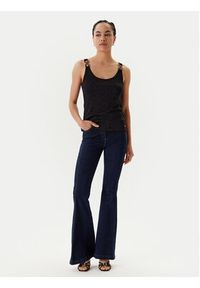 Morgan Top 251-DIDONI Czarny Slim Fit. Kolor: czarny. Materiał: wiskoza #3
