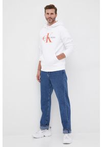 Calvin Klein Jeans jeansy 90s męskie. Kolor: niebieski