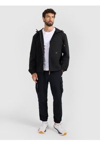 4f - 4F Kurtka przejściowa męska - czarna L. Okazja: na spacer, na co dzień. Typ kołnierza: kaptur. Kolor: czarny. Styl: casual #2