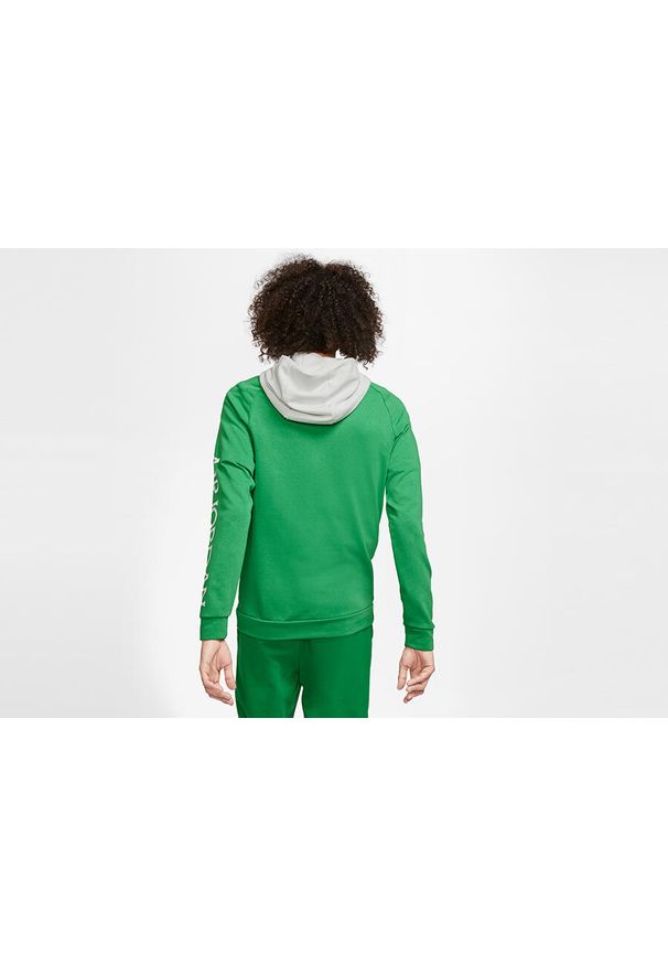 Nike - Bluza męska nike air jordan jumpman classics fleece pullover hoodie aloe verde. Kolor: zielony. Sport: bieganie