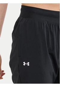 Under Armour Spodnie dresowe Armoursport High Rise Wvn Pnt 1382727-001 Czarny Loose Fit. Kolor: czarny. Materiał: syntetyk #8