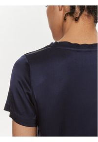 ViCOLO T-Shirt TB0040 Granatowy Regular Fit. Kolor: niebieski. Materiał: wiskoza