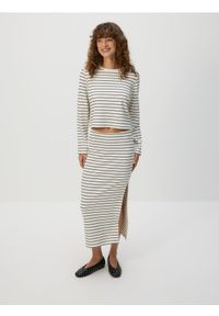 Reserved - Spódnica midi z wiskozą - wielobarwny. Materiał: wiskoza #1