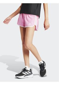 Adidas - adidas Szorty sportowe Marathon 20 IN1533 Różowy Slim Fit. Kolor: różowy. Materiał: syntetyk