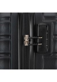 Wittchen - Duża walizka z ABS-u z żebrowaniem czarna. Kolor: czarny. Materiał: guma #4