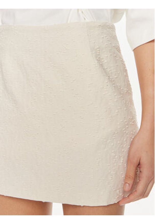 Herskind Spódnica mini Debby 5109994 Écru Regular Fit. Materiał: bawełna