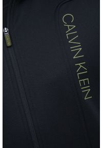 Calvin Klein Performance bluza treningowa męska kolor czarny z kapturem gładka. Typ kołnierza: kaptur. Kolor: czarny. Wzór: gładki