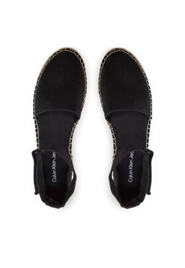Calvin Klein Jeans Espadryle Ankle Espadrille Btw YW0YW01027 Czarny. Kolor: czarny. Materiał: materiał