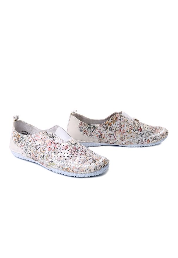 Rieker - RIEKER 43663-90 multi, półbuty damskie. Kolor: wielokolorowy. Materiał: skóra, guma