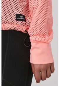 DKNY - Dkny Bluza damska kolor różowy gładka. Kolor: różowy. Materiał: dzianina. Długość rękawa: długi rękaw. Długość: długie. Wzór: gładki