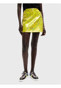 Desigual Spódnica mini Ida 22WWFW01 Żółty Slim Fit. Kolor: żółty. Materiał: syntetyk
