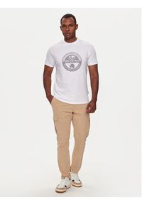 Napapijri T-Shirt S-Bollo NP0A4I3C Biały Regular Fit. Kolor: biały. Materiał: bawełna #4