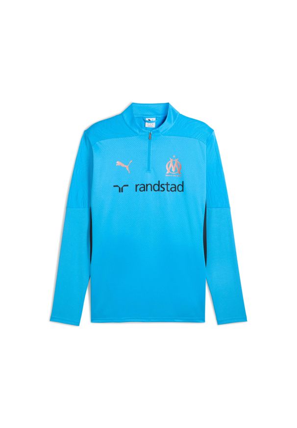 Puma - Treningowy top OM 2024/25. Kolor: niebieski. Sport: fitness, piłka nożna