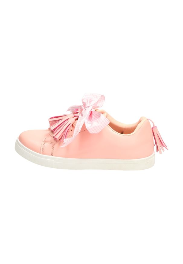 vices - Różowe buty damskie Vices 8271-20 Frędzle. Kolor: różowy. Materiał: skóra