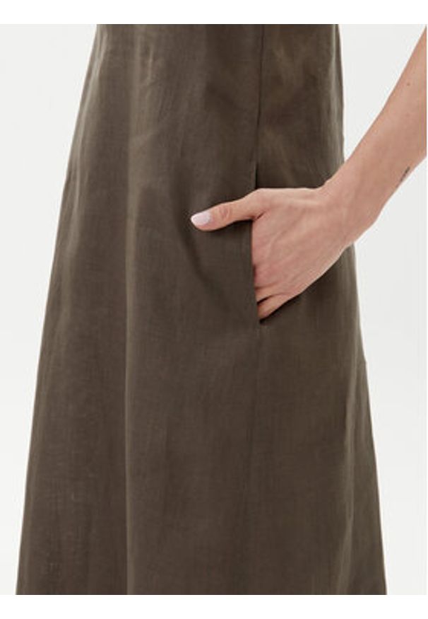 Max Mara Sukienka letnia Douglas 2516221018 Zielony Relaxed Fit. Kolor: zielony. Materiał: len. Sezon: lato