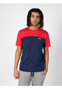 Fila T-Shirt "Tee" | FAM0325 | Mężczyzna | Czerwony, Granatowy. Okazja: na co dzień. Kolor: czerwony, niebieski, wielokolorowy. Materiał: bawełna. Styl: casual #3