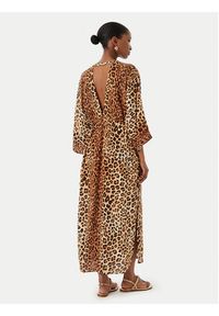 LOLA CASADEMUNT Sukienka letnia LS2616021 Brązowy Relaxed Fit. Kolor: brązowy. Materiał: wiskoza. Sezon: lato #5