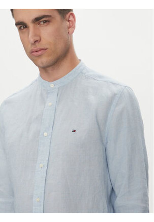 TOMMY HILFIGER - Tommy Hilfiger Koszula MW0MW39271 Błękitny Regular Fit. Kolor: niebieski. Materiał: len