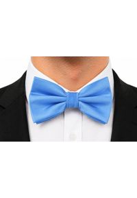 Mucha Męska w Zestawie z Poszetką - Alties - Jasnoniebieska. Kolor: niebieski. Styl: elegancki, sportowy #4