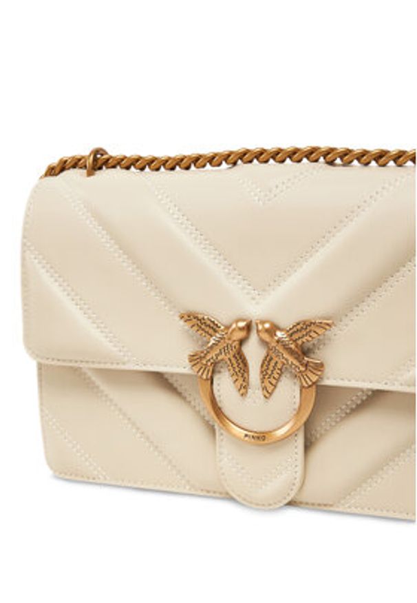 Pinko - PINKO Torebka Love One Classic Light Dc PE 25 PLTT 104549 A26Z Écru. Materiał: skórzane