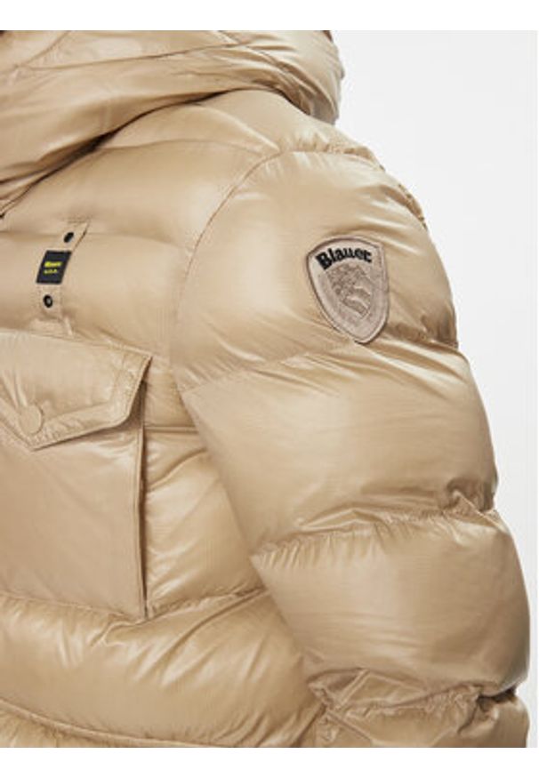 Blauer Kurtka puchowa 23WBLUC02236 Beżowy Regular Fit. Kolor: beżowy. Materiał: syntetyk