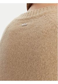BOSS Sweter Febisan 50478315 Beżowy Regular Fit. Kolor: beżowy. Materiał: wełna #4