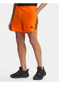 Adidas - adidas Szorty sportowe D4T PrimeLift 3 Stripes KA1197 Pomarańczowy Regular Fit. Kolor: pomarańczowy. Materiał: syntetyk #1