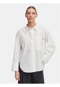 TOMMY HILFIGER - Tommy Hilfiger Koszula UW0UW06428 Biały Oversize. Kolor: biały. Materiał: bawełna #1