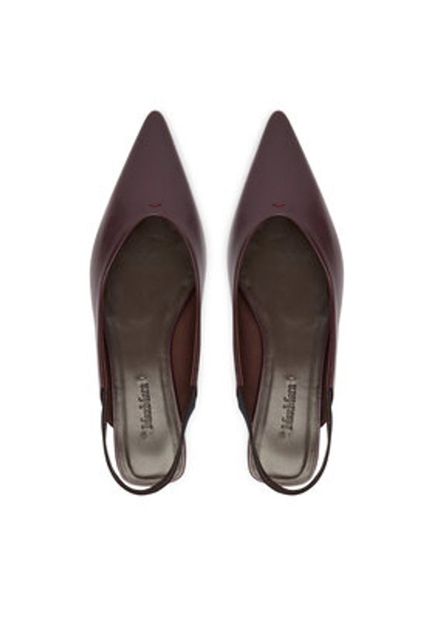 Max Mara Baleriny Mxacrea 2614521431600 Bordowy. Kolor: czerwony. Materiał: skóra