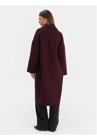 ViCOLO Płaszcz wełniany TF0003 Bordowy Regular Fit. Kolor: czerwony. Materiał: syntetyk #2
