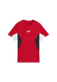 Puma - Młodzieżowa koszulka Essentials Block PUMA. Kolor: czerwony. Sport: joga i pilates #1