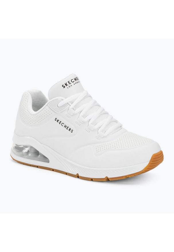 skechers - Buty damskie SKECHERS Uno 2 Air Around You. Okazja: na co dzień. Kolor: biały. Materiał: skóra. Model: Skechers Sport. Sport: turystyka piesza