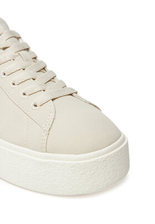 Tommy Jeans Sneakersy Tjw Flatform Sneaker EN0EN02819 Beżowy. Kolor: beżowy. Materiał: skóra