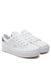 Lacoste Sneakersy 124 1 CFA Biały. Kolor: biały. Materiał: skóra