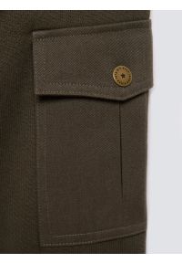 Big-Star - Bluza męska rozpinana z kapturem khaki Jagmur 303. Okazja: na co dzień. Typ kołnierza: kaptur. Kolor: zielony. Materiał: dzianina. Wzór: ze splotem. Styl: klasyczny, sportowy, casual, elegancki