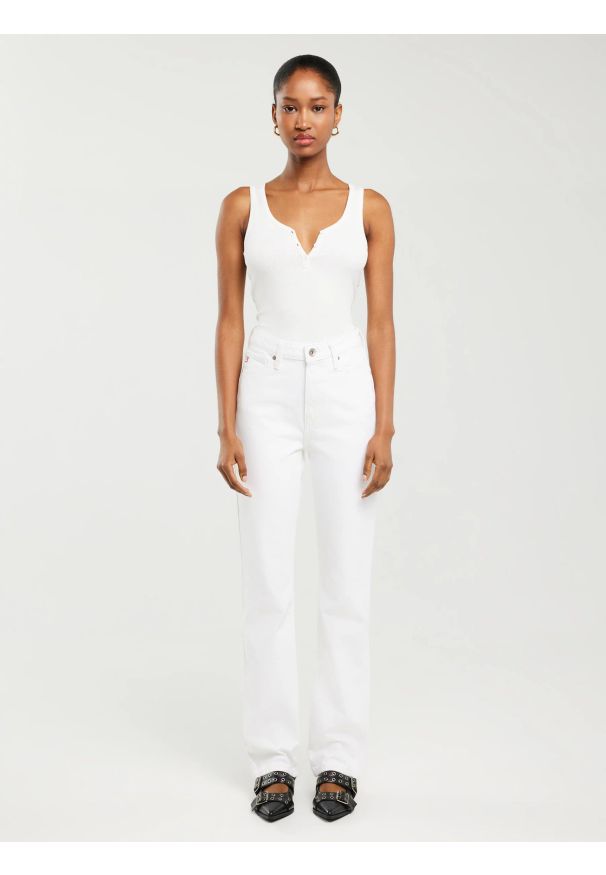 Big-Star - Jeansy damskie z prostą nogawką białe Winona 101. Kolor: biały. Sezon: zima, lato. Styl: sportowy