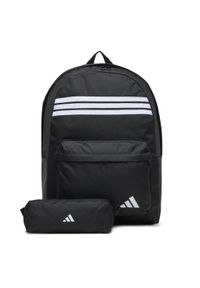 Adidas - adidas Plecak Classic 3-Stripes Horizontal JZ3321 Czarny. Kolor: czarny. Materiał: materiał #1