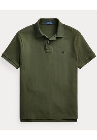 Ralph Lauren - RALPH LAUREN - Zielona koszulka polo SLim Fit Mesh. Typ kołnierza: polo. Kolor: zielony. Materiał: mesh. Długość: długie. Wzór: haft, ze splotem #2