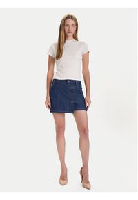 Guess Jeans Spódnica jeansowa W5BD96 D002A Granatowy Regular Fit. Kolor: niebieski. Materiał: bawełna #3