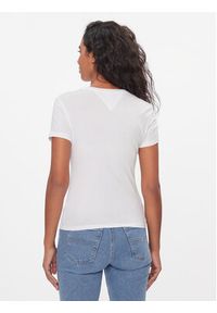 Tommy Jeans Komplet 2 t-shirtów Tjw 2 Pack Slim Essential Logo 1 DW0DW18142 Biały Slim Fit. Kolor: biały. Materiał: bawełna, syntetyk