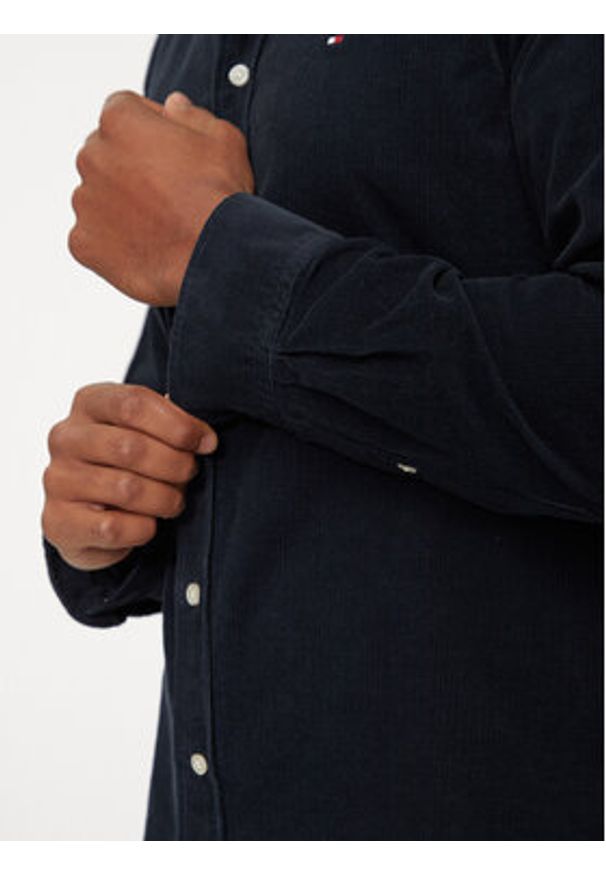 TOMMY HILFIGER - Tommy Hilfiger Koszula MW0MW36847 Granatowy Regular Fit. Kolor: niebieski. Materiał: bawełna