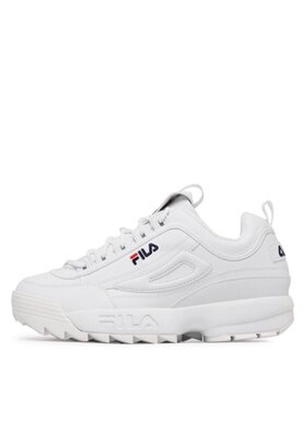Fila Sneakersy Disruptor Low Wmn 1010302.1FG Biały. Kolor: biały. Materiał: skóra