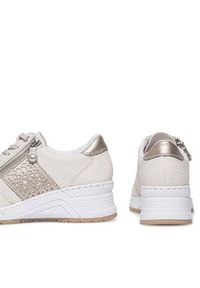 Rieker Sneakersy N4344-60 Écru. Materiał: skóra