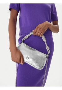 Pinko - PINKO Torebka Half Moon Baguette Mini AI 25-26 PLTT 105915 A2WD Srebrny. Kolor: srebrny. Materiał: skórzane #6