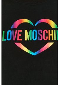 Love Moschino bluza damski kolor czarny. Okazja: na co dzień. Kolor: czarny. Wzór: nadruk. Styl: casual #5