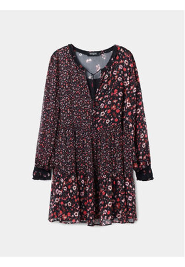 Desigual Sukienka letnia Doque 24SWVW20 Czarny Regular Fit. Kolor: czarny. Materiał: syntetyk. Sezon: lato