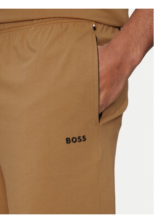 BOSS Szorty sportowe Mix&Match 50515314 Beżowy Regular Fit. Kolor: beżowy. Materiał: bawełna. Styl: sportowy