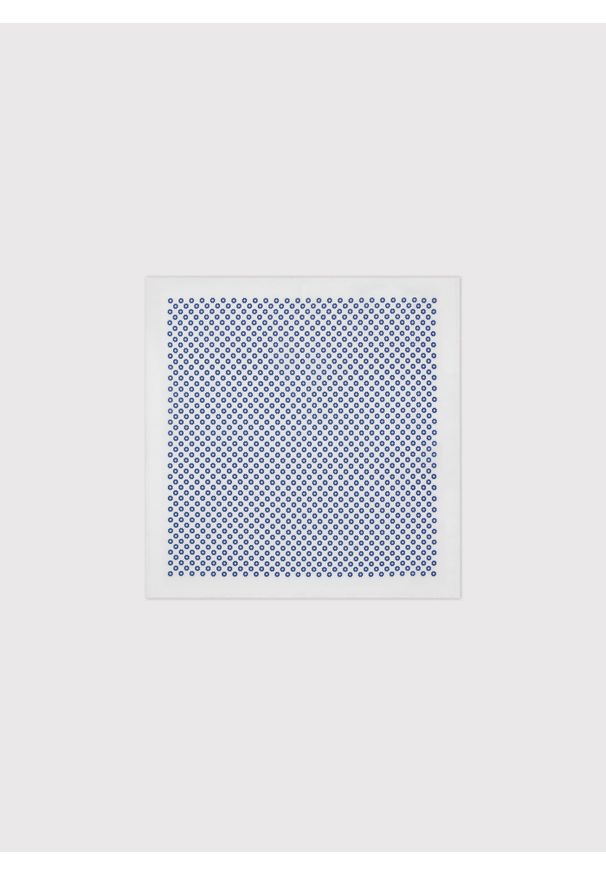 Pako Lorente - PAKO LORENTE – Biała poszetka w mikrowzór. Kolor: biały. Materiał: bawełna